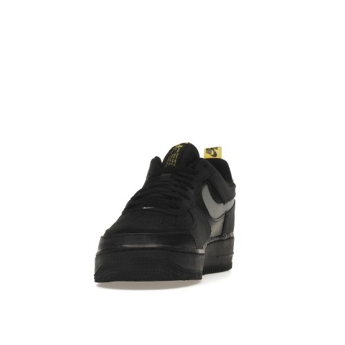 Кроссы Nike Air Force 1 Low Cut Out Swoosh Black - мужская сетка размеров