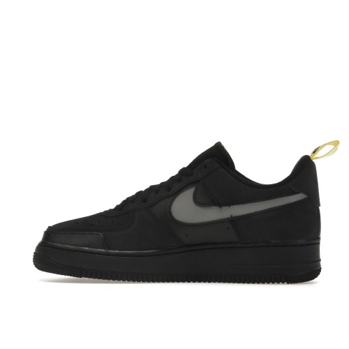 Кроссы Nike Air Force 1 Low Cut Out Swoosh Black - мужская сетка размеров