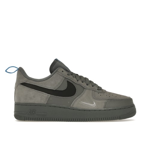 Кроссы Nike Air Force 1 Low Cut Out Swoosh Grey - мужская сетка размеров