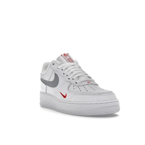 Кроссы Nike Air Force 1 Low Reflective Swoosh White University Red - мужская сетка размеров