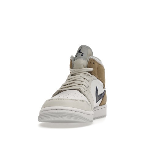 Кроссы Jordan 1 Mid Tan Suede - мужская сетка размеров