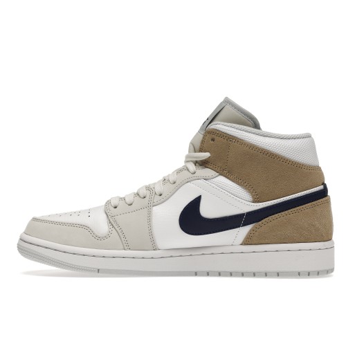 Кроссы Jordan 1 Mid Tan Suede - мужская сетка размеров