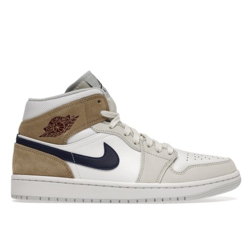 Кроссы Jordan 1 Mid Tan Suede - мужская сетка размеров