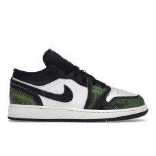 Подростковые кроссовки Jordan 1 Low Wear Away Electric Green (GS)