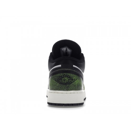 Кроссы Jordan 1 Low Wear Away Electric Green (GS) - подростковая сетка размеров