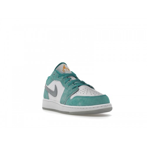 Кроссы Jordan 1 Low New Emerald (GS) - подростковая сетка размеров