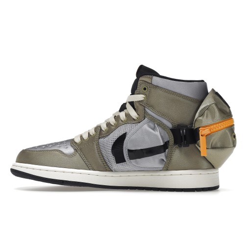 Кроссы Jordan 1 Retro High OG SP Utility Neutral Olive Light Steel Grey - мужская сетка размеров