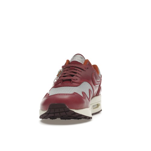 Кроссы Nike Air Max 1 Patta Waves Rush Maroon (with Bracelet) - мужская сетка размеров