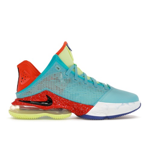 Кроссы Nike LeBron 19 Low Blue Chill - мужская сетка размеров