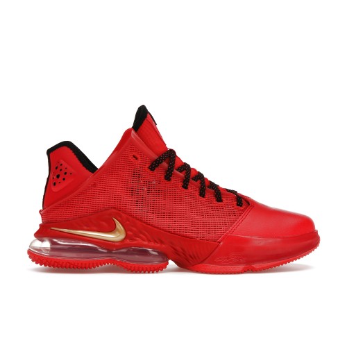 Кроссы Nike LeBron 19 Low Light Crimson - мужская сетка размеров