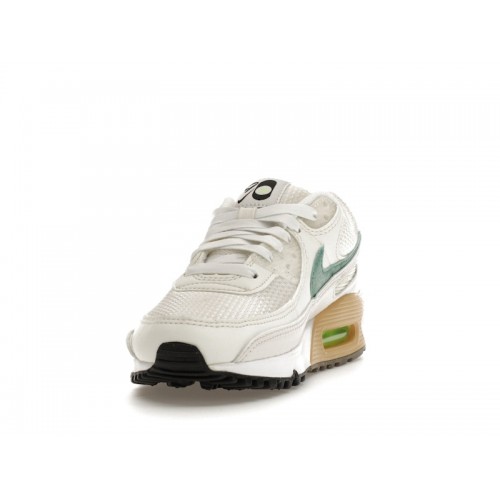 Кроссы Nike Air Max 90 SE Summit White Neptune Green (W) - женская сетка размеров