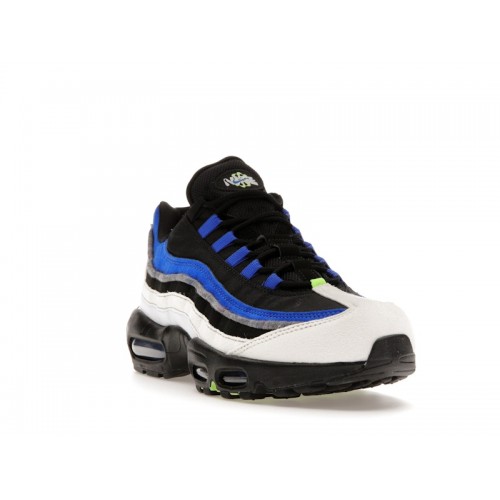 Кроссы Nike Air Max 95 Black Game Royal - мужская сетка размеров