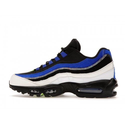 Кроссы Nike Air Max 95 Black Game Royal - мужская сетка размеров