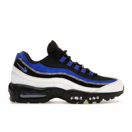 Кроссы Nike Air Max 95 Black Game Royal - мужская сетка размеров