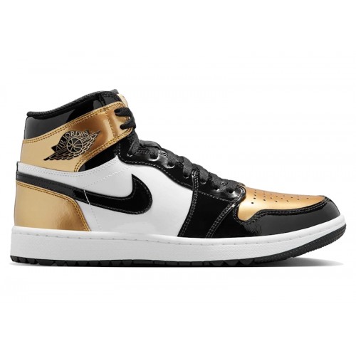 Кроссы Jordan 1 Retro High Golf Patent Gold Toe - мужская сетка размеров