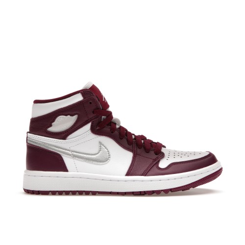 Кроссы Jordan 1 Retro High Golf Bordeaux - мужская сетка размеров