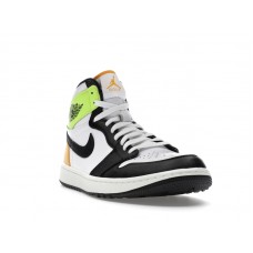 Jordan 1 Retro High Golf White University Gold Volt Black