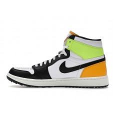 Jordan 1 Retro High Golf White University Gold Volt Black