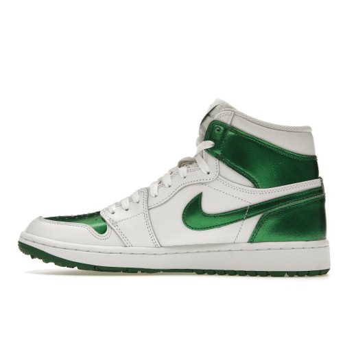 Кроссы Jordan 1 Retro High Golf Metallic Green - мужская сетка размеров