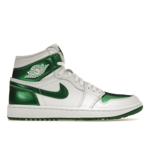 Кроссы Jordan 1 Retro High Golf Metallic Green - мужская сетка размеров