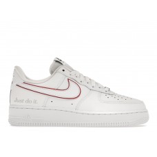 Кроссовки Nike Air Force 1 Low Just Do It White Noble Green Metallic Silver University Red