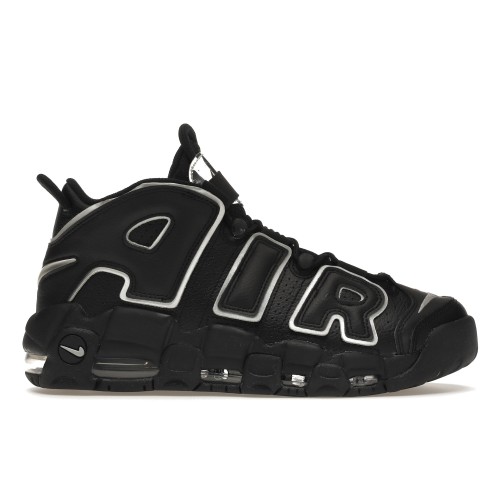 Кроссы Nike Air More Uptempo Black Silver (W) - женская сетка размеров