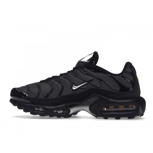 Кроссы Nike Air Max Plus Black Suede Silver (W) - женская сетка размеров