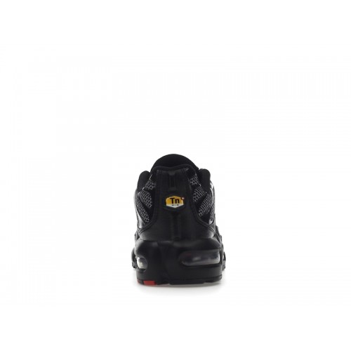 Кроссы Nike Air Max Plus Black University Red Reflective Silver (GS) - подростковая сетка размеров