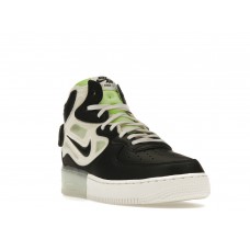 Кроссовки Nike Air Force 1 React Mid Black Sail Ghost Green