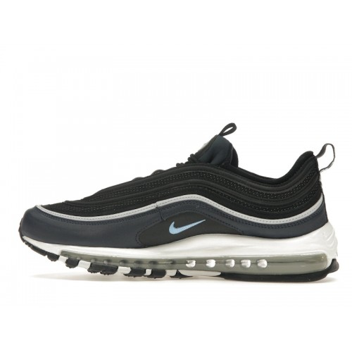 Кроссы Nike Air Max 97 Black Dark Obsidian University Blue - мужская сетка размеров