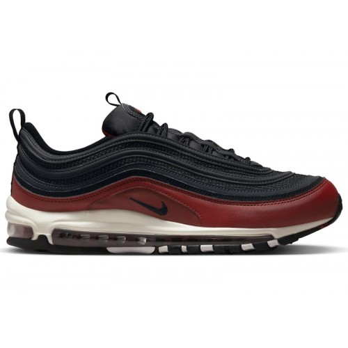 Кроссы Nike Air Max 97 Black Team Red - мужская сетка размеров