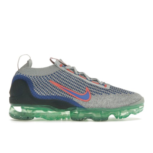 Кроссы Nike Air VaporMax 2021 Flyknit Wolf Grey Medium Blue - мужская сетка размеров