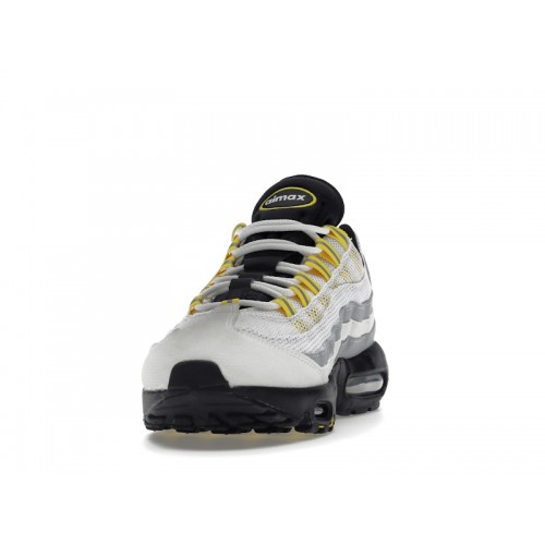 Кроссы Nike Air Max 95 Wolf Grey Tour Yellow - мужская сетка размеров