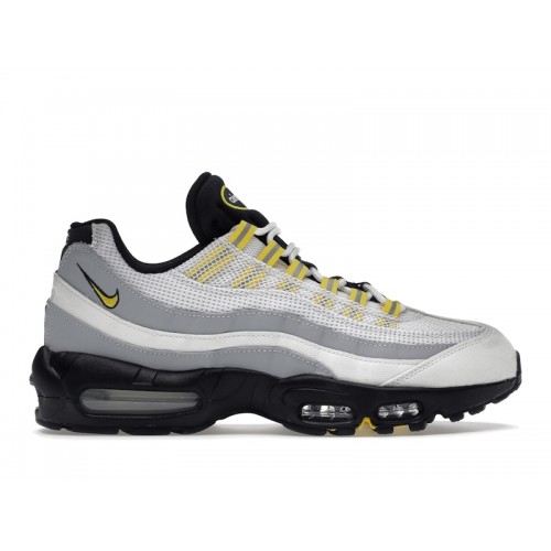 Кроссы Nike Air Max 95 Wolf Grey Tour Yellow - мужская сетка размеров