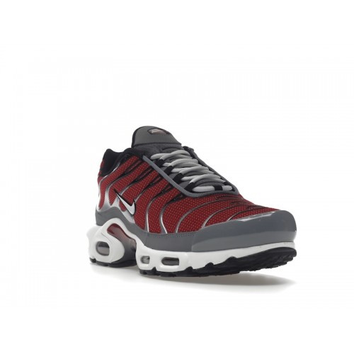 Кроссы Nike Air Max Plus Red Grey - мужская сетка размеров