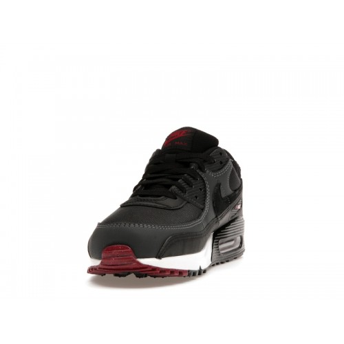 Кроссы Nike Air Max 90 Anthracite Team Red - мужская сетка размеров