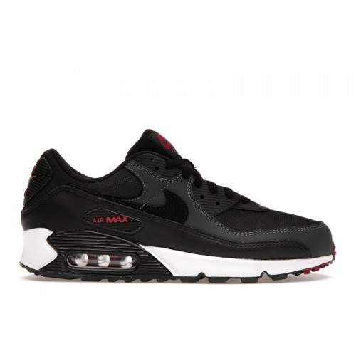 Кроссы Nike Air Max 90 Anthracite Team Red - мужская сетка размеров