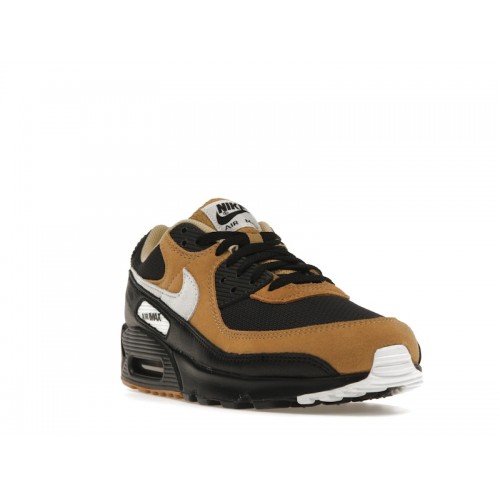 Кроссы Nike Air Max 90 Black Elemental Gold - мужская сетка размеров