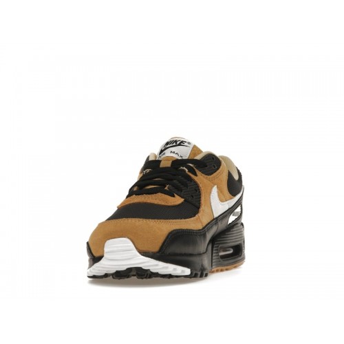 Кроссы Nike Air Max 90 Black Elemental Gold - мужская сетка размеров