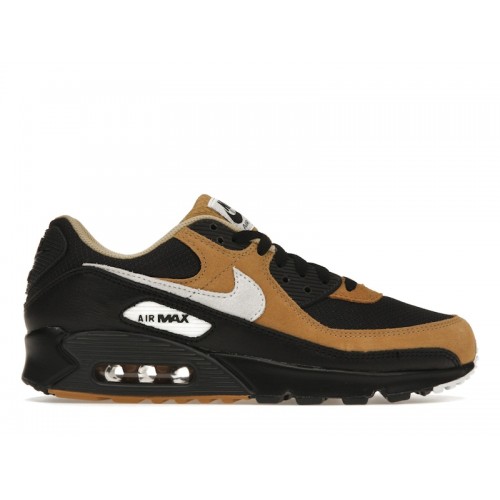 Кроссы Nike Air Max 90 Black Elemental Gold - мужская сетка размеров