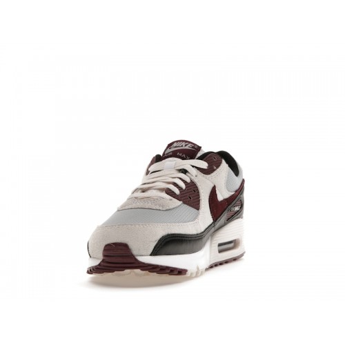 Кроссы Nike Air Max 90 Burgundy Crush Phantom - мужская сетка размеров