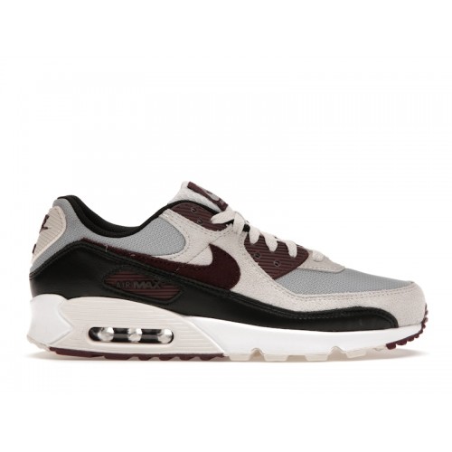 Кроссы Nike Air Max 90 Burgundy Crush Phantom - мужская сетка размеров