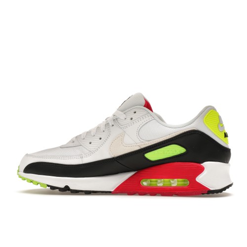 Кроссы Nike Air Max 90 White Volt Rush Pink - мужская сетка размеров