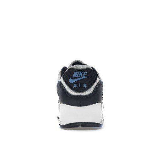 Кроссы Nike Air Max 90 White University Blue (2022) - мужская сетка размеров