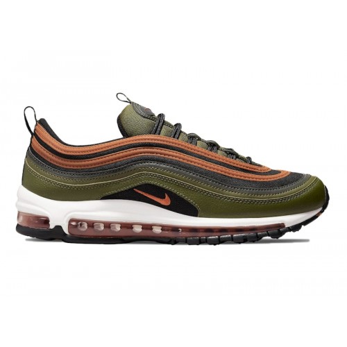 Кроссы Nike Air Max 97 Black Olive - мужская сетка размеров