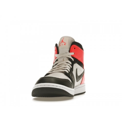Кроссы Jordan 1 Mid Newsprint Light Orewood Brown (W) - женская сетка размеров