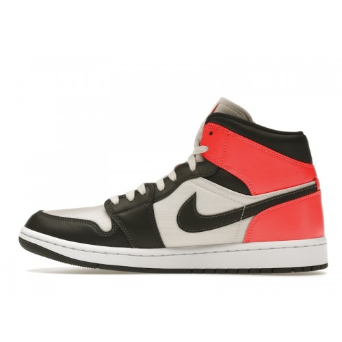 Кроссы Jordan 1 Mid Newsprint Light Orewood Brown (W) - женская сетка размеров