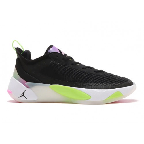 Кроссы Jordan Luka 1 Black Lime Glow - мужская сетка размеров