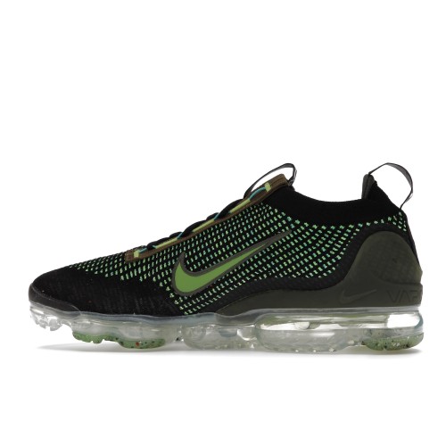 Кроссы Nike Air VaporMax 2021 FK Black Chlorophyll Cargo Khaki - мужская сетка размеров