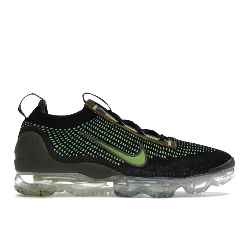 Кроссы Nike Air VaporMax 2021 FK Black Chlorophyll Cargo Khaki - мужская сетка размеров